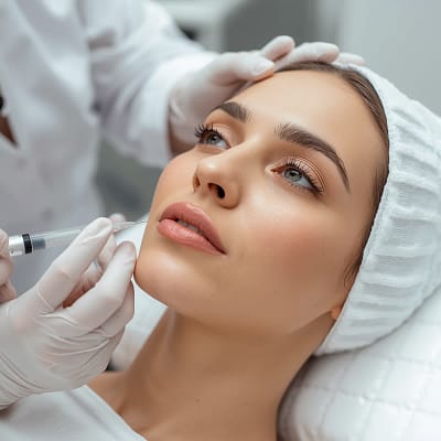 Dermal filler treatment for marionette lines at ALGM Beauty Bar Van Nuys