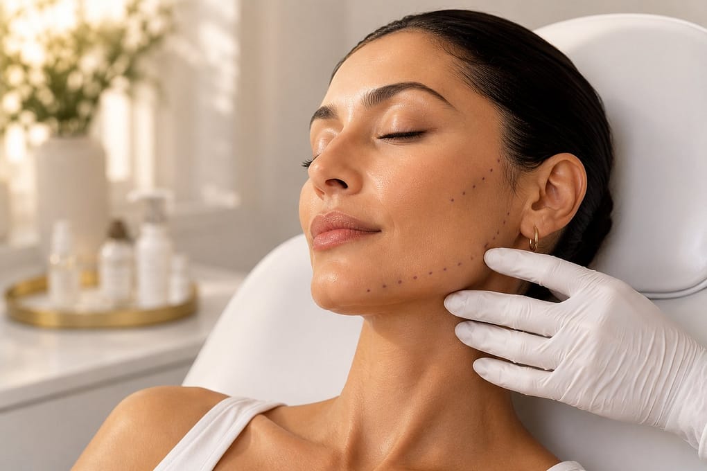 PDO thread lift sutures arrangement, ALGM Beauty Bar Van Nuys medical aesthetic clinic