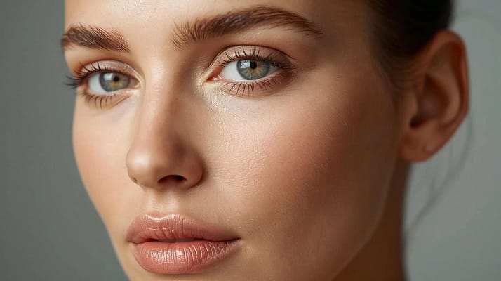 Woman with smooth youthful skin after dermal filler treatment - ALGM Beauty Bar Van Nuys